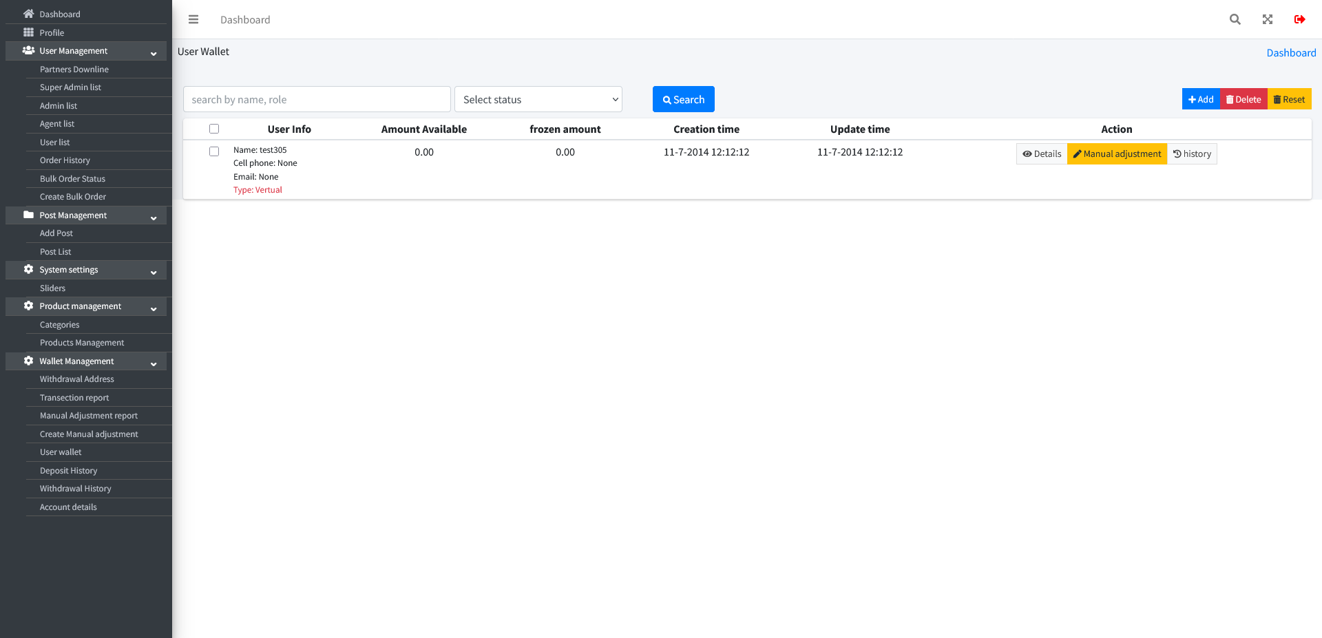 Withdrawal List