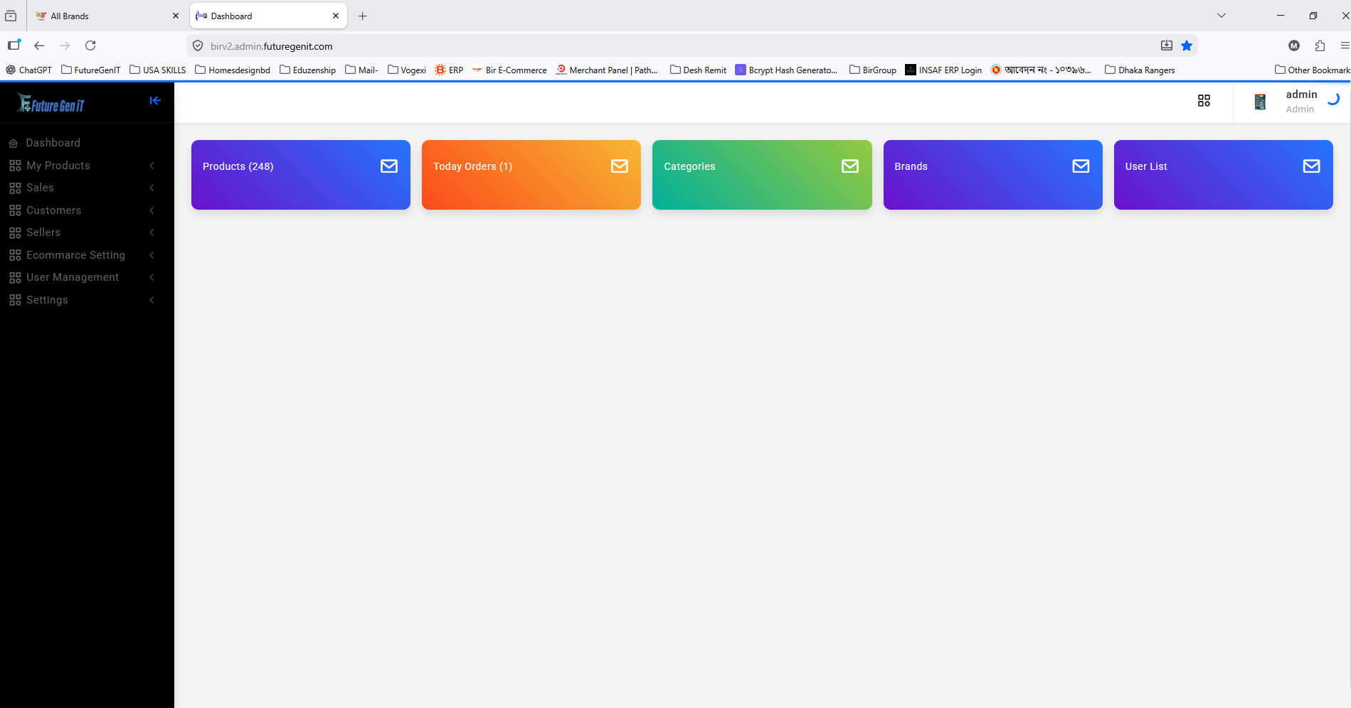 Admin Dashboard