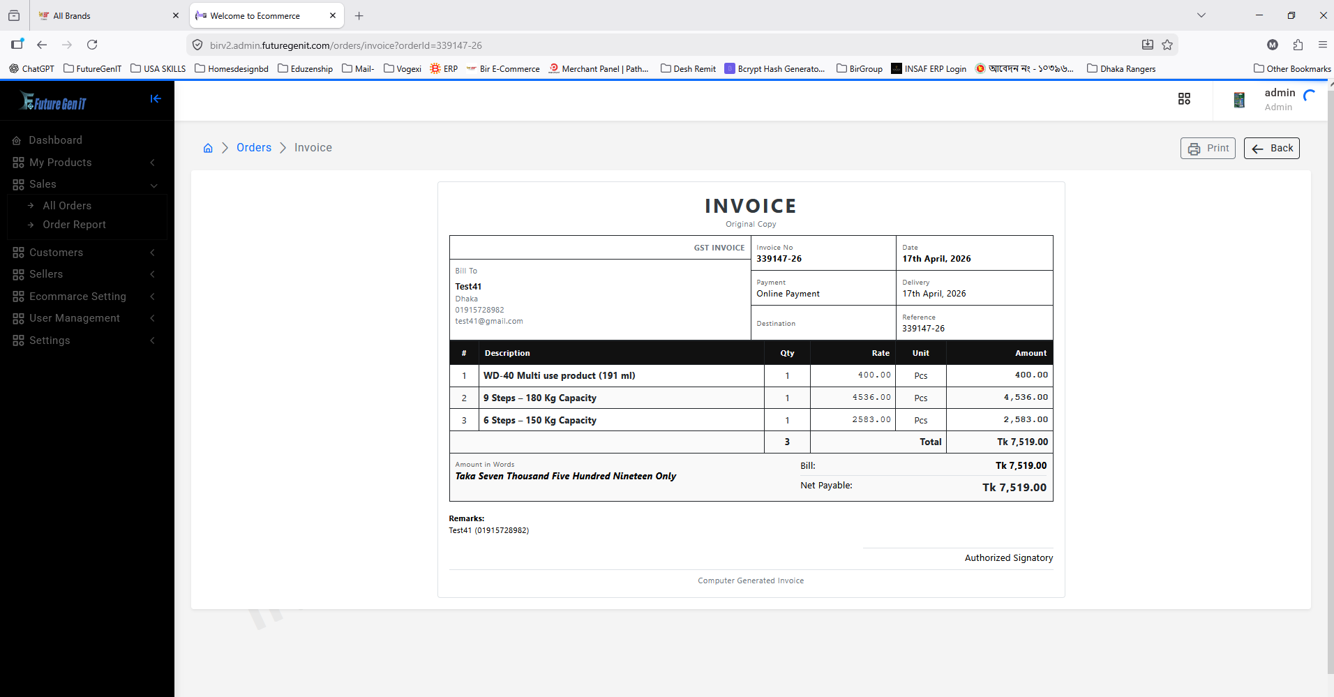 Invoice