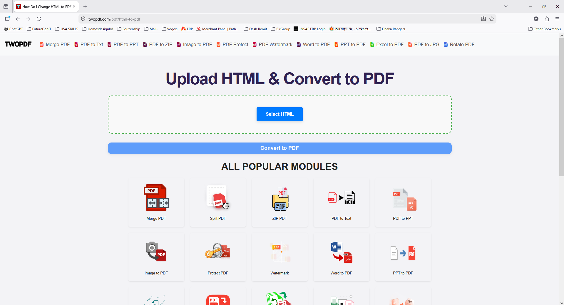 HTML to PDF screenshot