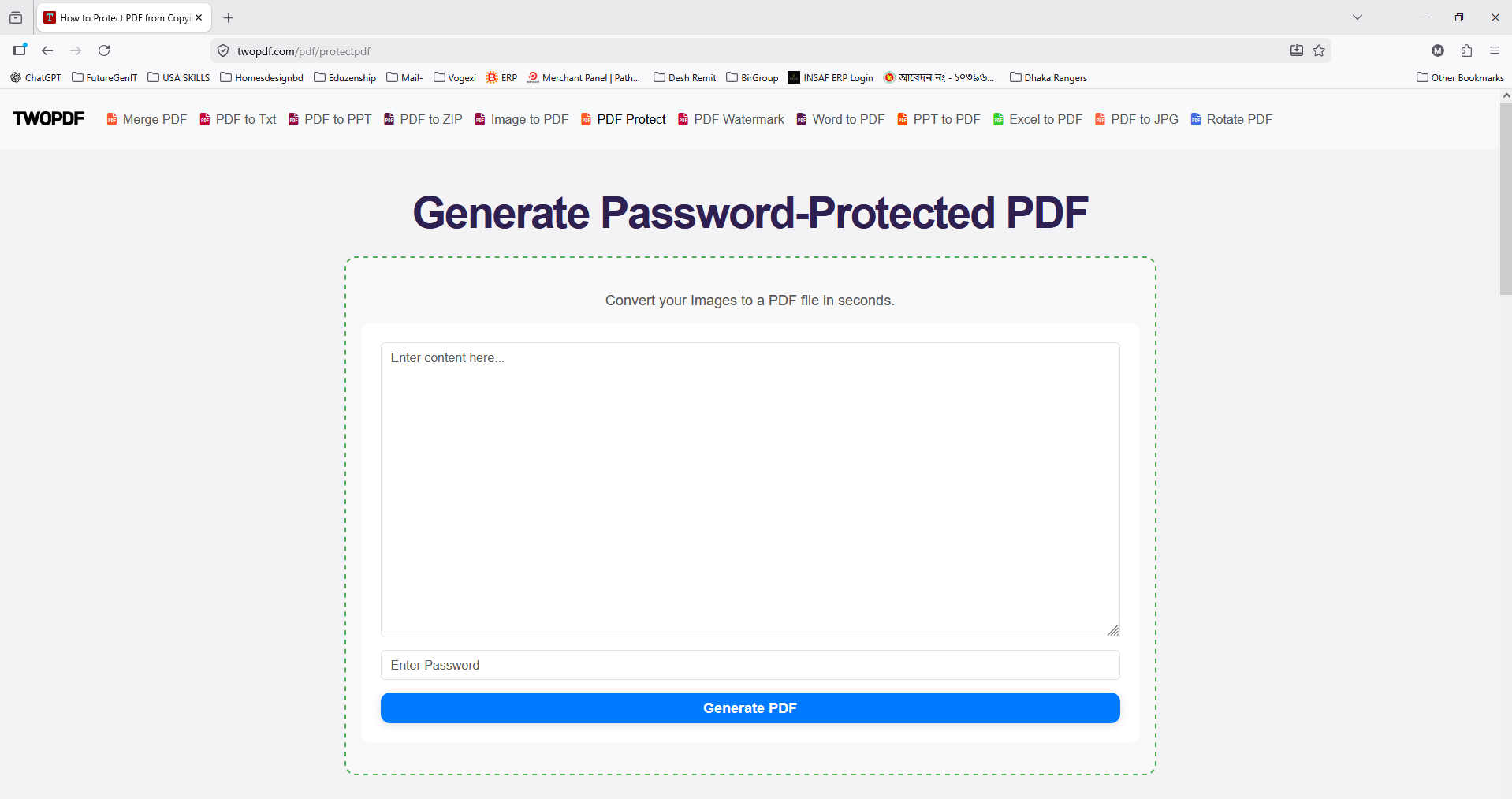 Protect PDF screenshot