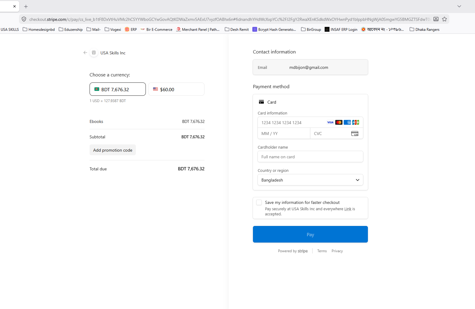 Cart & Order Details